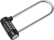 TEHAUX Large U Shaped Dial Lock Hanging Lock for Cabinet Door Handles Combination Password Sturdy Material for Home Security and Theft