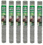 6 rolls Midwest 308464B 24" x 25' 2" Poultry Netting Chicken Wire Fence Fencing