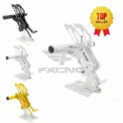 For Kawasaki Z125 Pro 16 2017 18 Adjustable Rearsets Foot pegs Footrests Silver