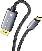 USB C to DisplayPort Cable for Home Office (2M, 4K 60Hz, Thunderbolt 4, Type C, Type-C) USB-C to DP Cable Compatible with VR headsets, MacBook Pro/Air iPad Pro, Galaxy, iMac, Surface Book