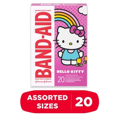 Band-Aid Adhesive Bandages, Hello Kitty, Assorted Sizes 20Ct