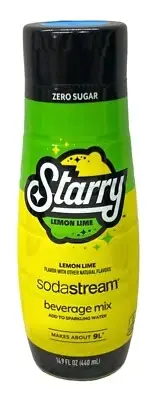 Sodastream Starry Zero Sugar Lemon Lime Beverage Mix 14.9 oz Soda Stream