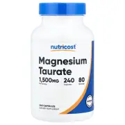Nutricost, Magnesium Taurate, 240 Capsules (500 mg per Capsule)