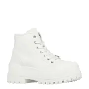 DESERVE WHITE PLATFORM BOOTS