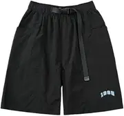 [Irsutey] Boys' and Girls' Solid Color Quick Drying Sports Shorts with Two Pockets, Summer Teenagers' Five Quarter Pants