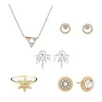 在飛比找森森購物網優惠-SWAROVSKI施華洛世奇 璀璨水晶造型項鍊/耳環/戒指 
