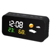 Digital Clock with Indoor Thermometer Hygrometer Colorful Display Room Clock ...