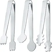 Nagao Tsubamesanjo Condiment Tongs, 4.7 inches (12 cm), Set of 3, Claw, Flat, Palm, Made in Japan