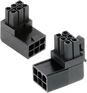 CY 2pcs/lot ATX 6Pin Male to Female 90 Degree Up Down Angled Power Header Adapter for GPU Graphics Card