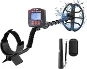 Metal Detector Pinpointer GT380 Underground Gold Metal Detector 400 Scanner Finder Digger Waterproof 11" Coil Tool Pinpointer Metal Detector(GT380 with GT110)