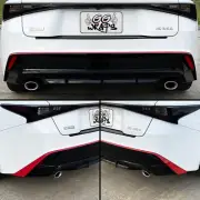 Redout Blackout Overlay for 2021-24 Lexus IS Rear Bumper Diffuser Pinstripe (for: Lexus)
