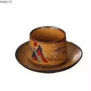 2-piece Set Handmade Sauce Glazed Tea Cup, Tea Tasting Cup, Household Cup