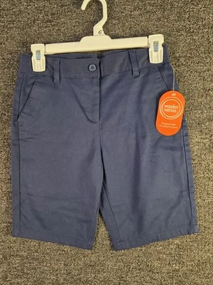 Wonder Nation Boys Youth Shorts Navy Blue School Uniform Approved Navy Size: 12