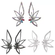 Exaggerated Crystal Earrings Fashion Crystal Hollow Flower Ear Jewelry