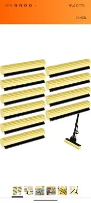 Willinglong 10 Pcs Roller Mop Refill Bulk Absorbent Head PVA Sponge Yellow