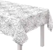 Spider Web Night Haunted House Halloween Party Decoration Plastic Tablecover