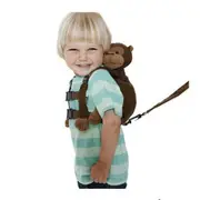 2-in-1 Baby Kids Keeper Assistant Toddler Walking Safety Harness Backpack Bag Strap Harnesses & Leashes - SNNGV