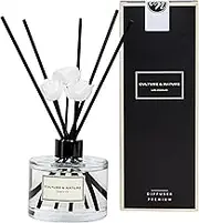 Reed Diffuser Set 6.7oz (200ml) Vanilla Scented Diffuser with Sticks Home Fragrance Reed Diffuser for Bathroom Shelf Decor