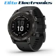 Garmin Fenix 7 Pro Sapphire Solar Carbon Gray DLC Titanium, Black Band