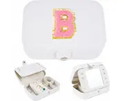 Jewelry Box - Initial Pink B,White Box