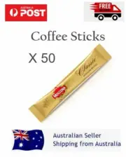 50X1.7g Moccona Classic Medium Roast Instant Coffee Stick, Aus POST, TRACKED