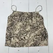 River Island Womens Tan Snake Skin Print Tank Size 22