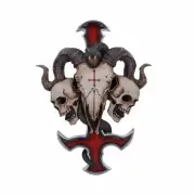 James Ryman Devils Cross Ram's Skull Petrine Cross Wall Plaque