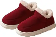 [Generic] Heated Slippers for Men Microwavable Men Warm Slippers Home Warm Cotton Slippers Winter Home Cotton Slippers Fashion Cute Printed Thermal Slippers Casual Home Shoes Men Slippers Memory (Wine-1, 40)