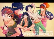 ONE PIECE strong world straw hat pirates monkey d Custom Gaming Mat Desk 2616