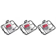 3x Boxsweden 13cm Wire Suction Soap Holder Wall Hanging Bath Organiser Rack BLK