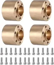 Modification Accessories 4Pcs Brass 12Mm Wheel Hex Hub Widen Adapter for 1/10 RC Crawler Axial SCX10 Traxxas TRX4(15mm)