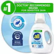 all Liquid Fabric Softener for Sensitive Skin, Free Clear, 40 fluid Ounces