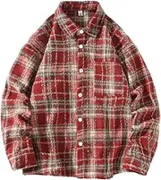 [Generic] Long Sleeve Button Down Lapel Button Long Sleeve Shirt Tops Men's Cardigan Ken Doll Costume