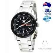Seiko 5 Sports SNZH19 SNZH19K1 Stainless Steel Black Mens Automatic Watch