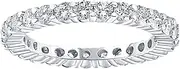 [P3 POMPEII3] Pompeii3 14k White Gold 1Ct T.W. Diamond Ring Round-Cut Eternity Wedding Women's Stackable Anniversary Band