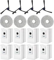 16 Pcs Accessories Kit for ECOVACS DEEBOT X2 Omni Robot Vacuum Cleaner, 4 Side Brush, 4 Mop Pads, 8 Dust Bag