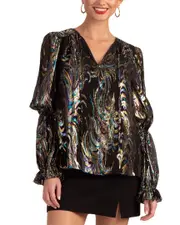 Trina Turk Ambrosial Silk-Blend Top