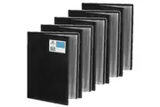 Pack 5 Rexel Slimview Display Book Folder 24 Pockets A4 Black