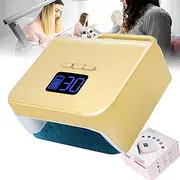 UV LED Nail Lamp, Nail Polish Curing Gel LED Dryer with 48 Lamp Beads, 3 Timer Setting-30s/45s/60s, Smart Auto Sensor, LCD Display, Removable Base Large Space, for Women and Girls Gift White Light