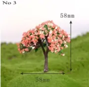 Peach Tree Cake Topper Or Train Railroad Scenery Set Of 3 2-1/2" Tall