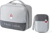 Empty First Aid Bag, Travel Medicine Bag, Medical Supplies Organizer Bag, Waterproof Medicine Storage Box for Home, Camping, Vehicle and Office