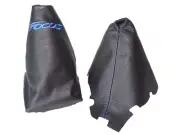 Gear & Handbrake Boot For Ford Focus FL 2008-2011 Leather "Focus" Blue Logo (for: Ford)