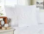 Diamond Pintuck Jacquard Ultra Soft European Pillowcases 2-Pack White