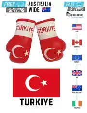 TÜRKIYE / TURKEY / TURKISH Flag Mini Boxing Gloves SOUVENIR / ORNAMENT