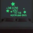 We Love You To The Moon And Back Star Glow In The Dark Luminous Sticker-Decal