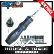 SP Tools Ratchet Driver Rotatable ¼” Bit & Socket Set & 2-in-1 16 Piece SP39635