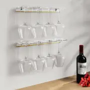 Wall Mounted Wine Glass Holder, Stemware Storage Shelves, Clear Acrylic Under...