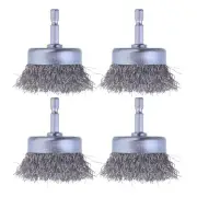 4 Pcs Wire Cup Brush Set for Drill, WENORA Drill 1/4 Inch Hex...