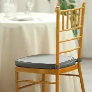 Charcoal Grey POLYESTER CUSHION for CHIAVARI CHAIR Wedding Ceremony Decoration