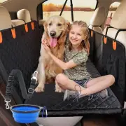 Hard Bottom Dog Seat Cover Back Seat Extender for Dogs-Supports 330lb Dog Car